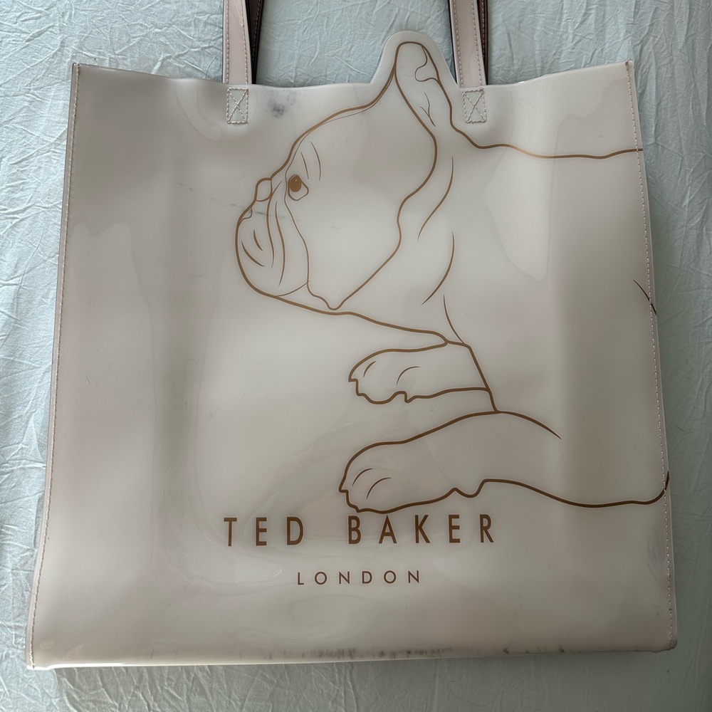 Light pink Ted Baker French Bulldog tote bag